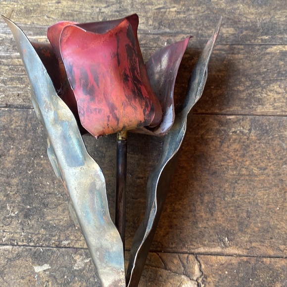 414-You Are Intriguing ❤️ Handcrafted Metal Rose - Picture 5 of 8